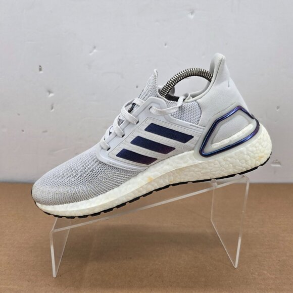 adidas UltraBoost 20 Women's 9 Dash Grey White Running Shoe Primeknit Boost - Picture 3 of 14